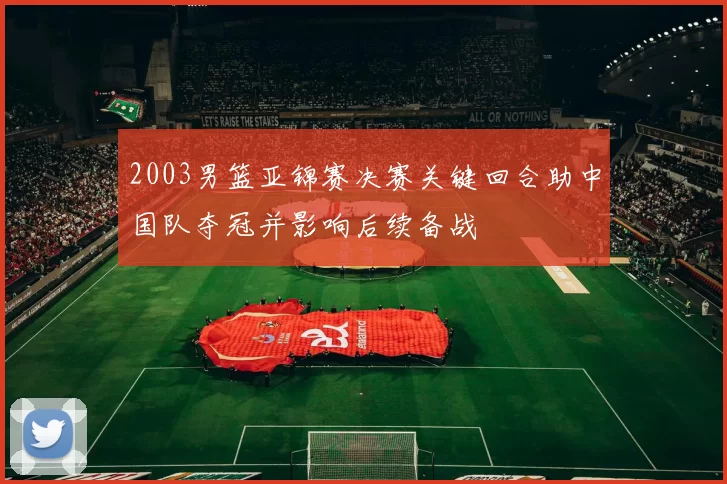 2003男篮亚锦赛决赛关键回合助中国队夺冠并影响后续备战
